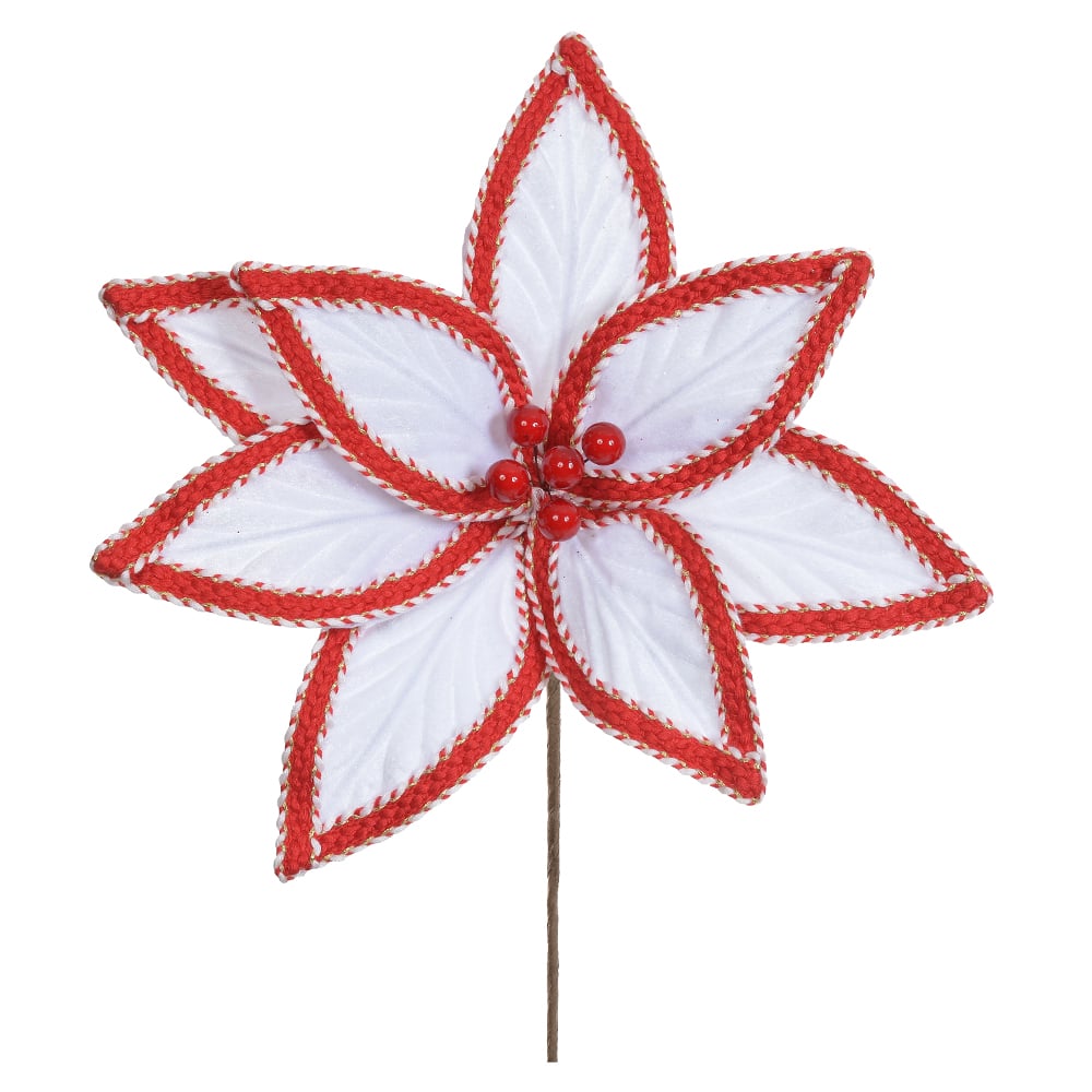 H.BICO PAPAGAIO NATAL AVELUDADO (BRANCO) 19cm 30d
