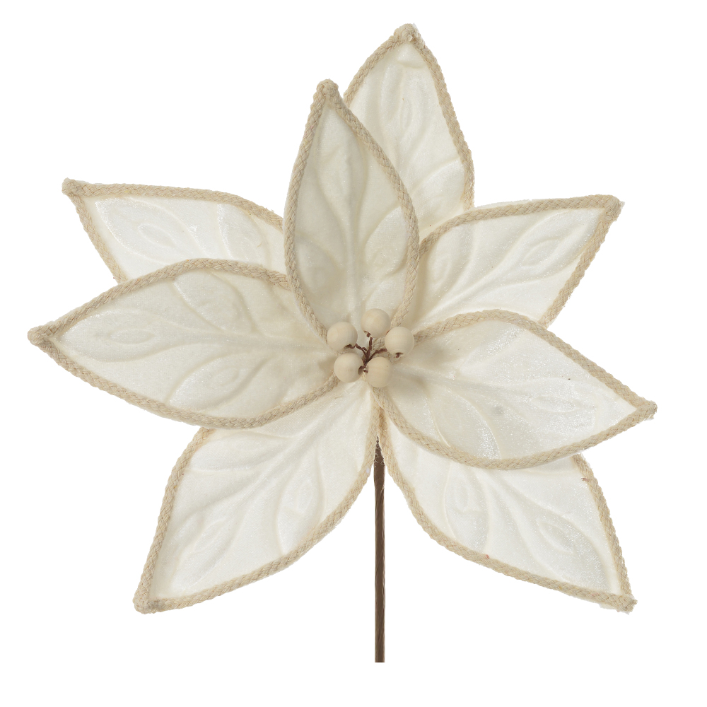 H.BICO PAPAGAIO NATAL AVELUDADO (OFF WHITE) 19cm 29d