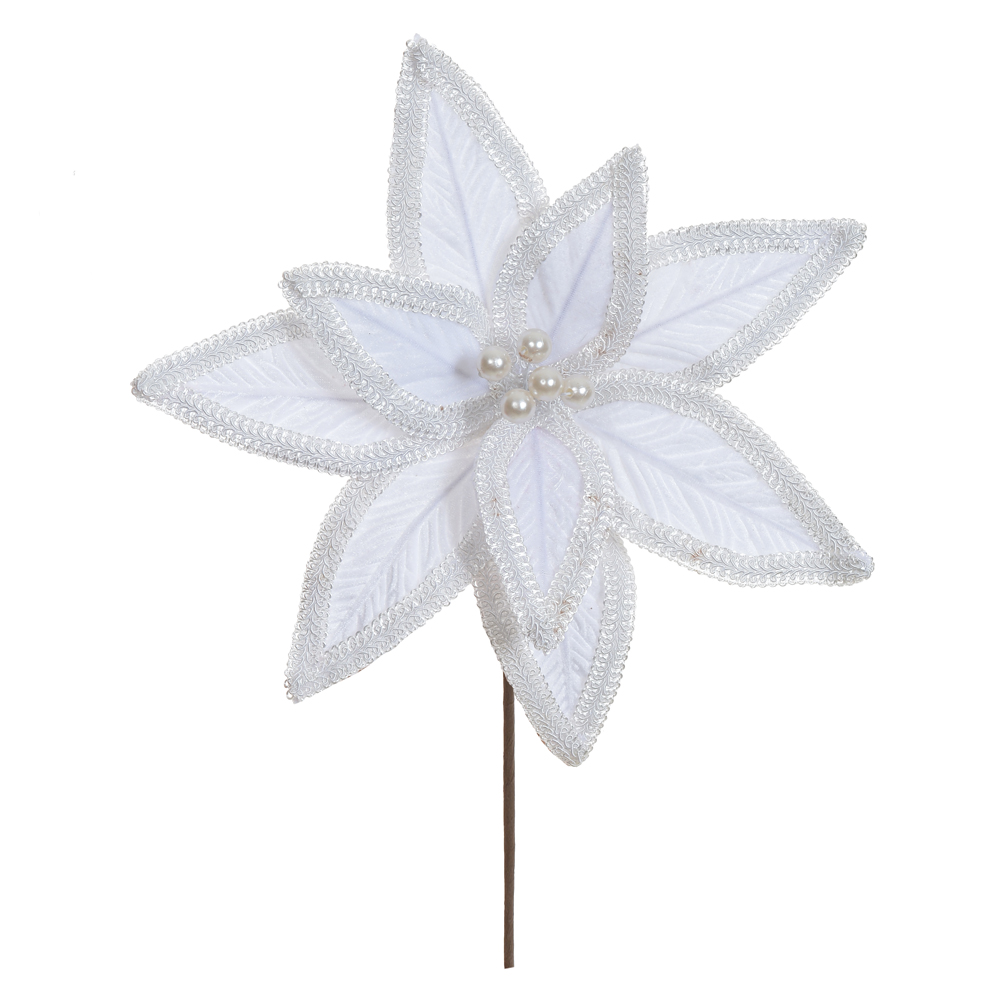 H.BICO PAPAGAIO NATAL AVELUDADO (BRANCO) 19cm 28d