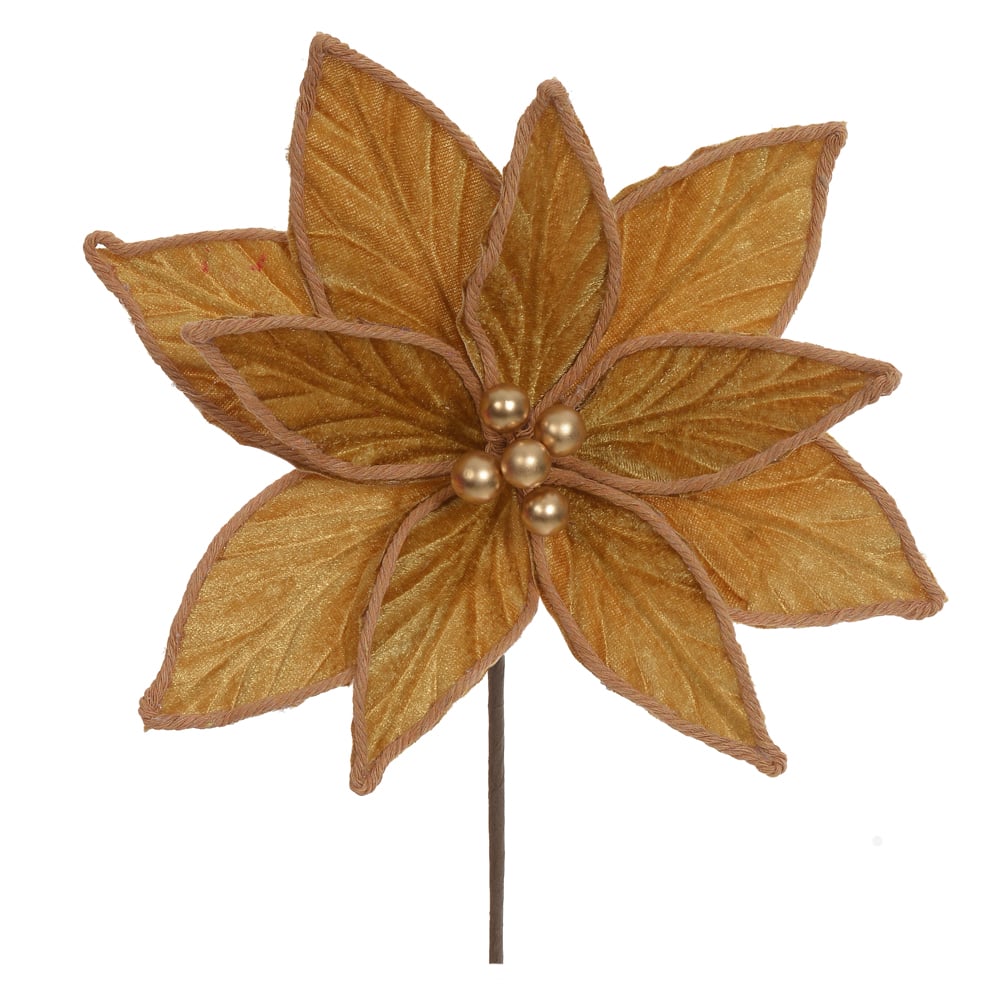 H.BICO PAPAGAIO NATAL AVELUDADO (DOURADO) 18cm 26d