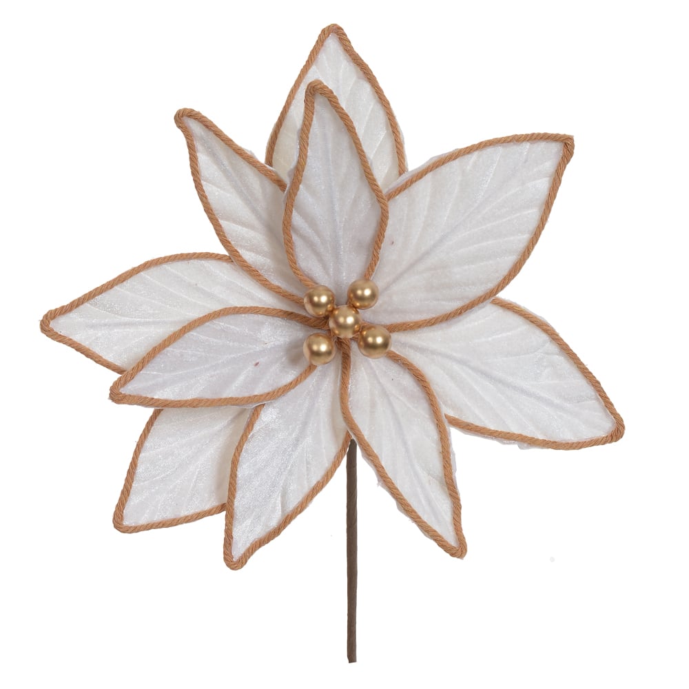 H.BICO PAPAGAIO NATAL AVELUDADO (BRANCO) 18cm 26d