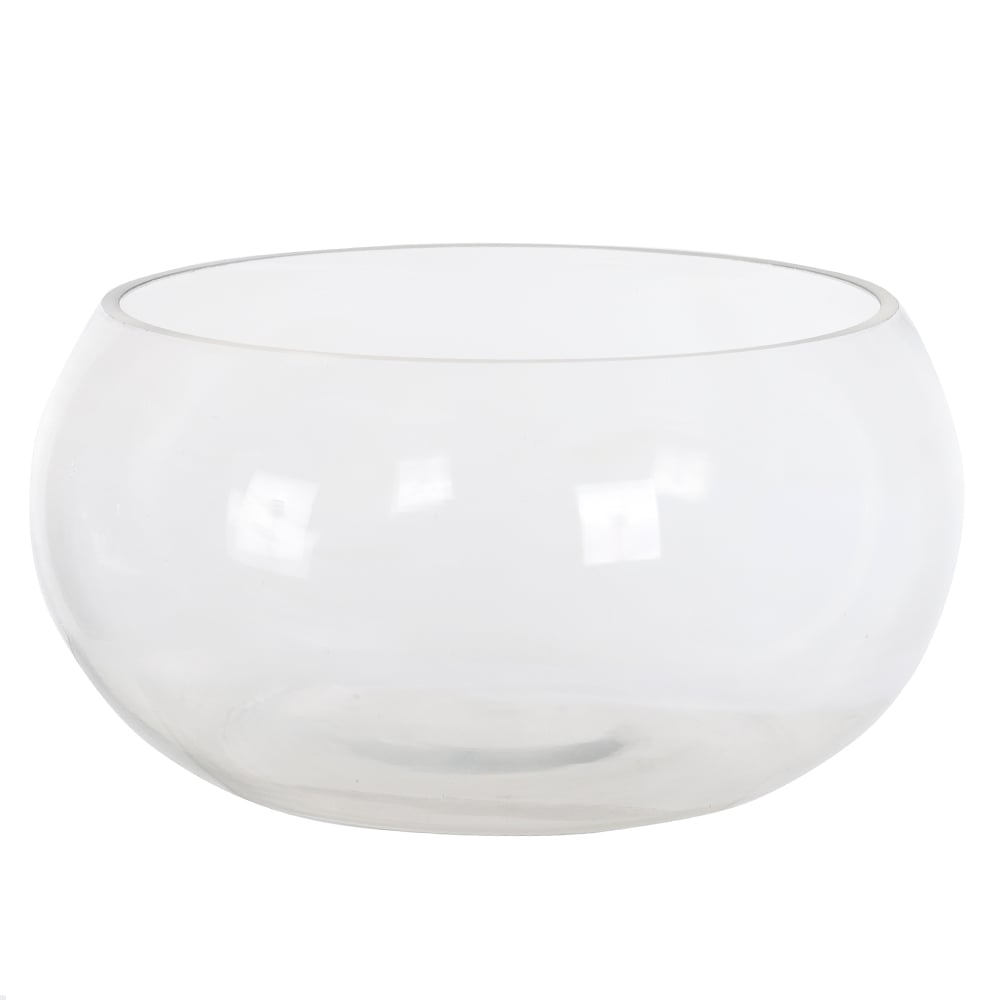 VASO BACIA VIDRO (TRANSPARENTE) 12cm