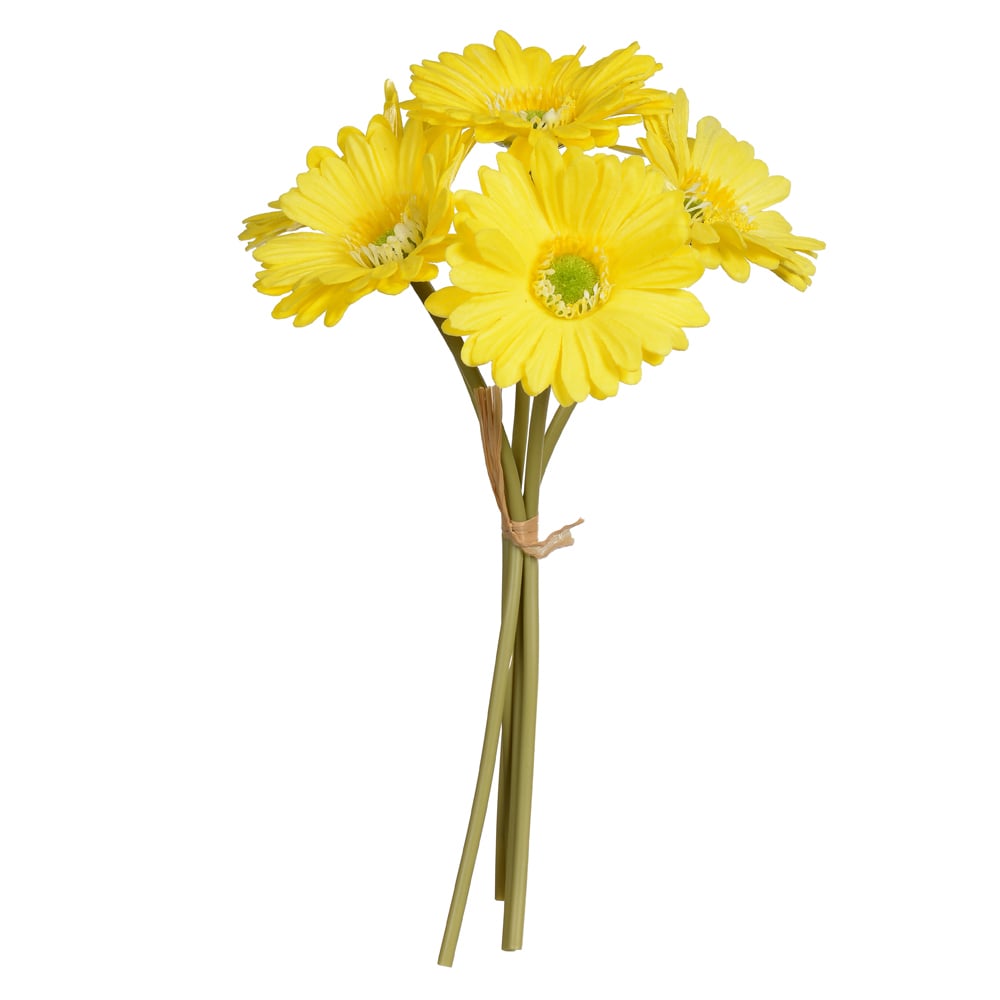 B.GERBERA RAMALHETE C/FITA ESPUMA X5 (AMARELO OUTONO) 29cm