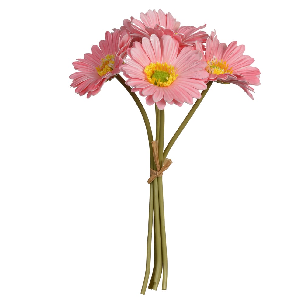 B.GERBERA RAMALHETE C/FITA ESPUMA X5 (ROSA OUTONO) 29cm