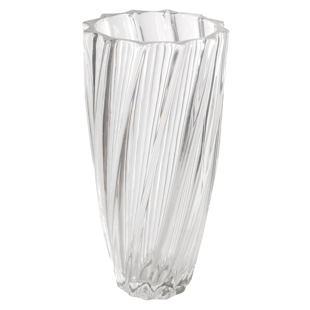 VASO VIDRO TEXTURIZADO (TRANSPARENTE) 25cm