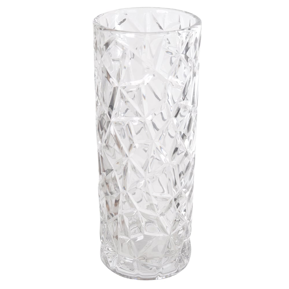 VASO VIDRO TEXTURIZADO (TRANSPARENTE) 30cm