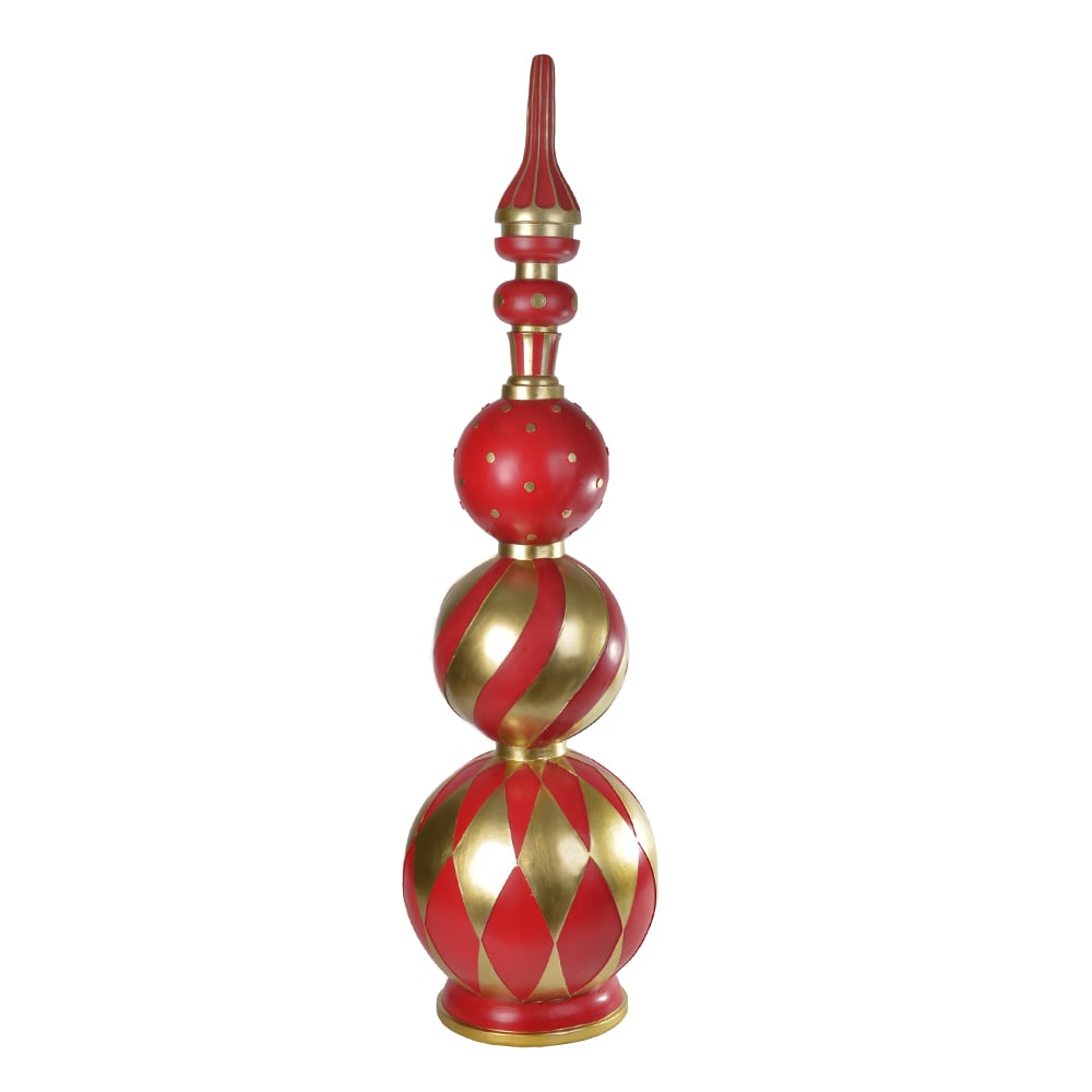 RESINA NATAL ESCULTURA (VERMELHO DOURADO) 1,09mX29cm
