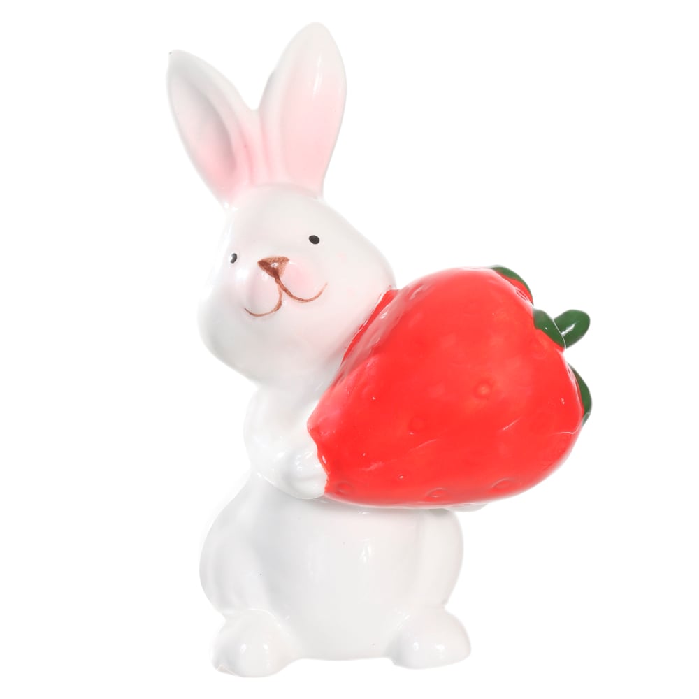ESCULTURA COELHO DECORATIVO (BRANCO) 8,5cm