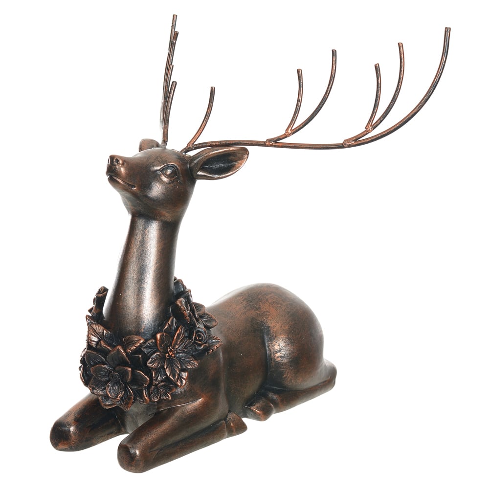 RESINA NATAL RENA (COBRE) 21X19X7,5cm