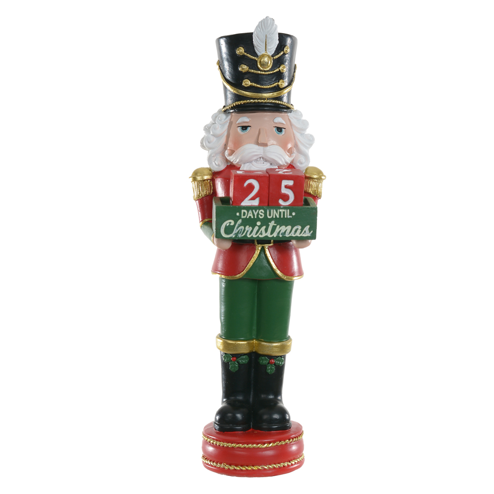 RESINA NATAL QUEBRA NOZES (VERMELHO VERDE) 25X10cm