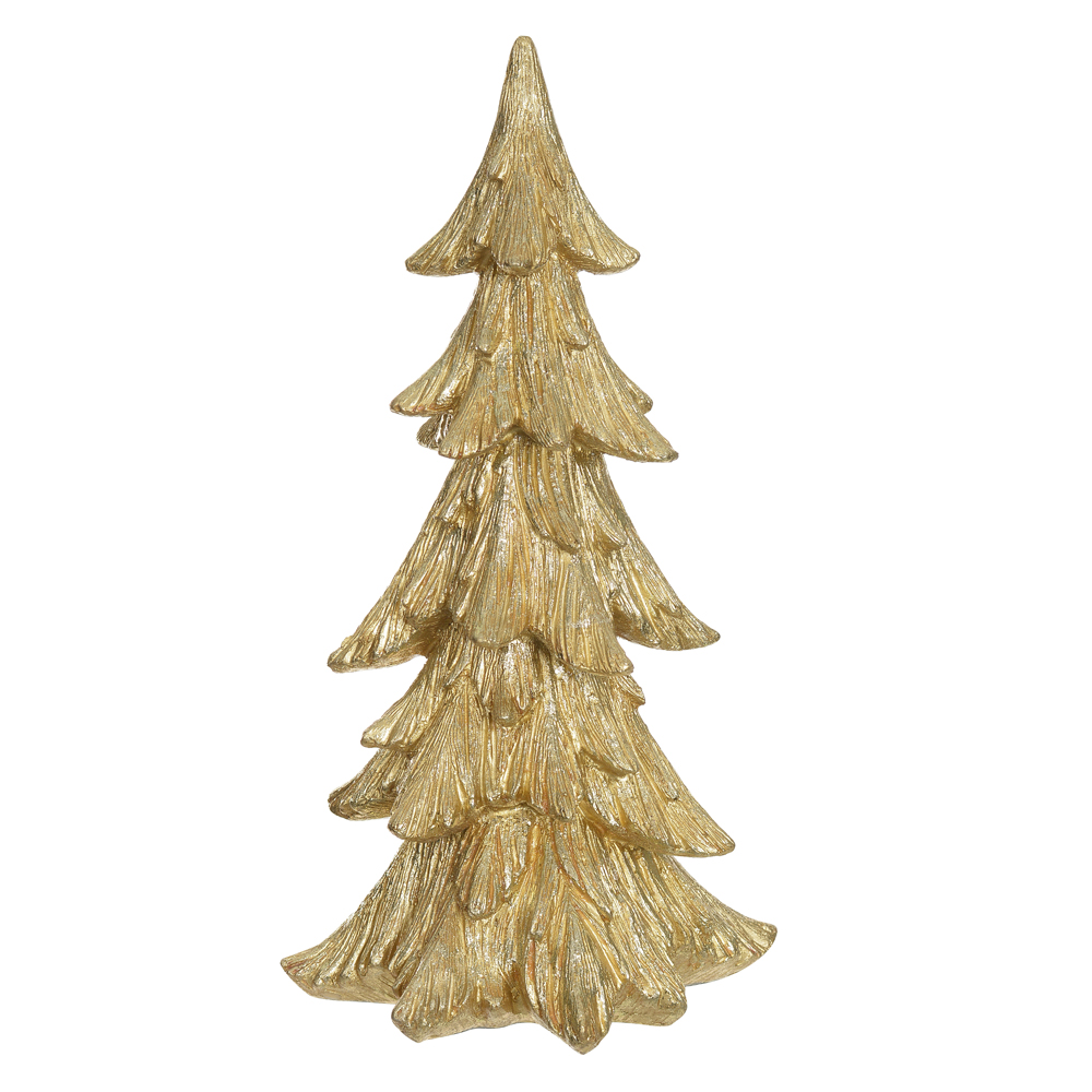 RESINA NATAL ARVORE (DOURADO) 35X18cm