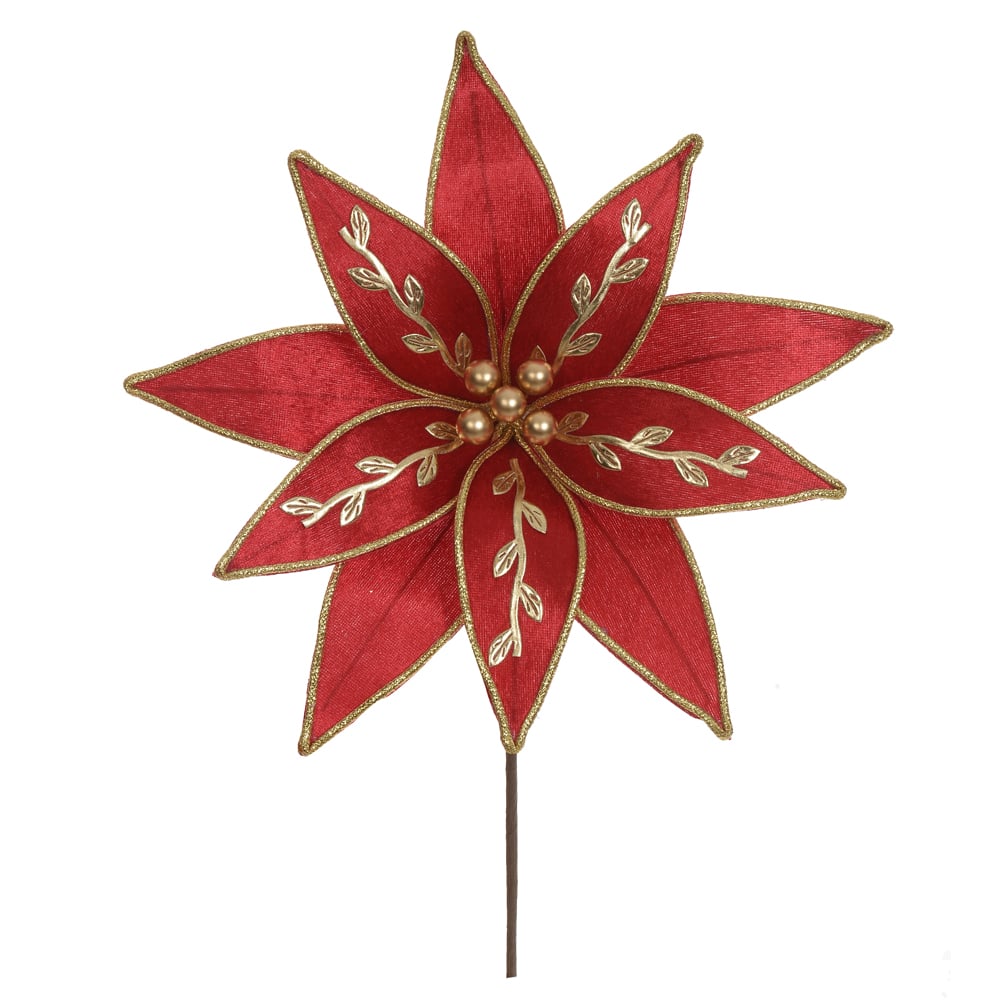 H.BICO DE PAPAGAIO NATAL AVELUDADO (VERMELHO DOURADO) 19cm 31d