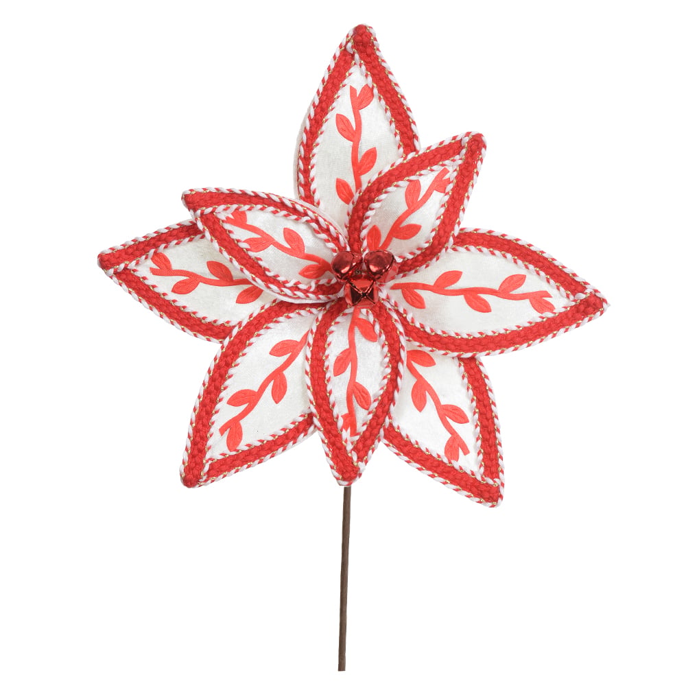 H.BICO DE PAPAGAIO NATAL AVELUDADO (OFF WHITE VERMELHO) 19cm 26d