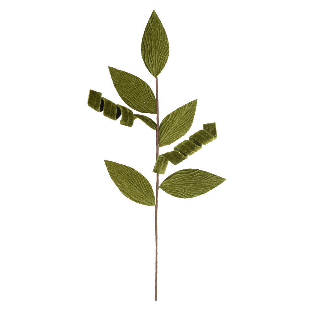 H.FOLHA NATAL AVELUDADO (VERDE) 66cm