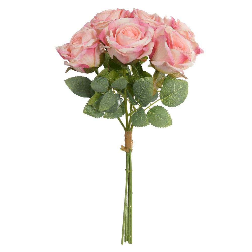 B.ROSA RAMALHETE C/FITA X6 (ROSA 2T) 36cm
