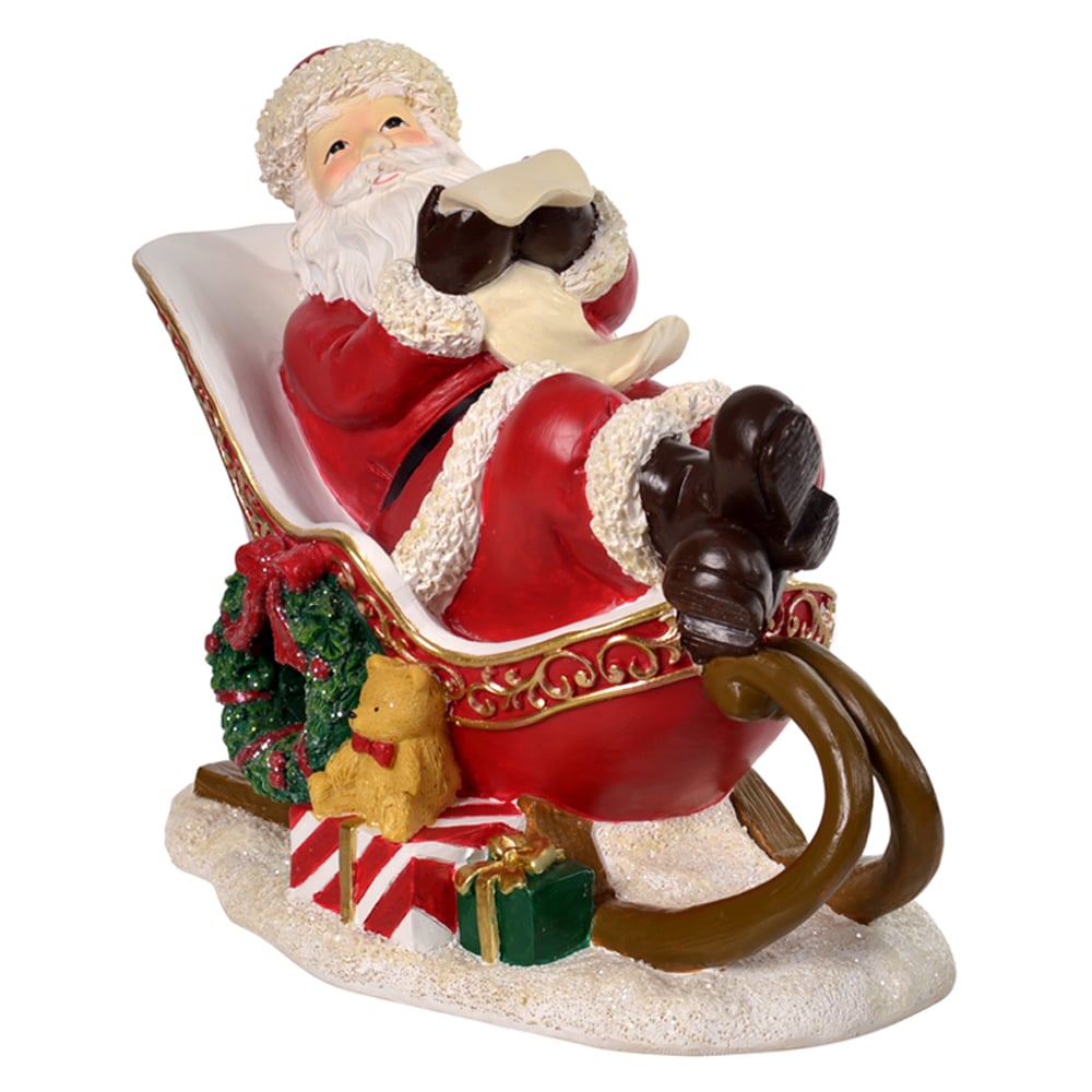 RESINA NATAL PAPAI NOEL (VERMELHO) 20,5X25,5cm
