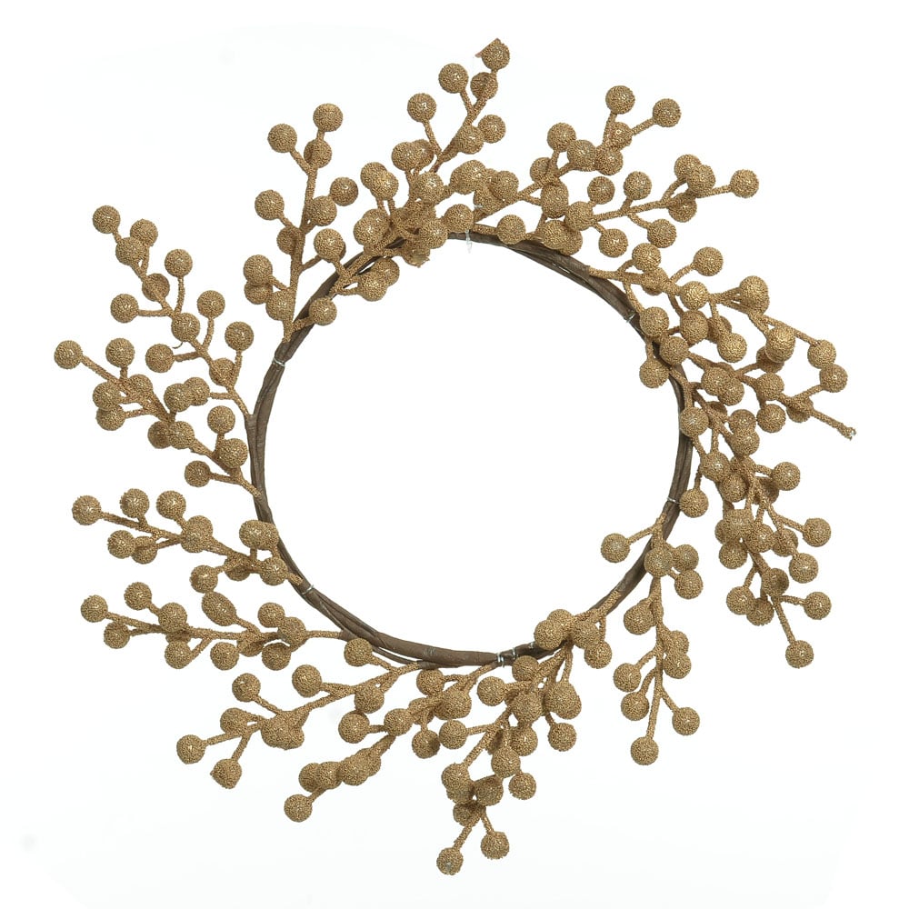 F.GUIRLANDA BERRY NATAL (DOURADO MATTE) 40cm