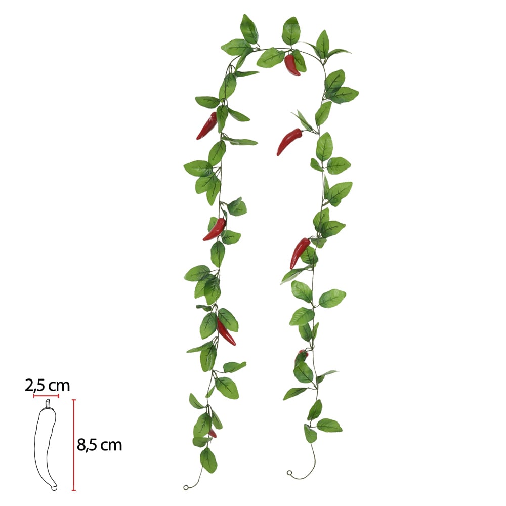 C.GUIRLANDA FRUTA X8 (VERMELHO) 2,4m