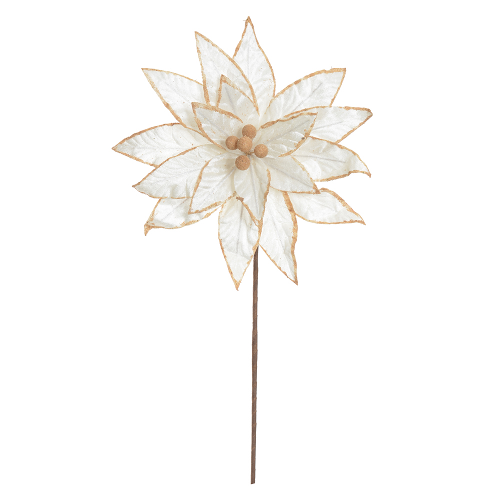 H.BICO DE PAPAGAIO NATAL AVELUDADO (BRANCO) 17cm