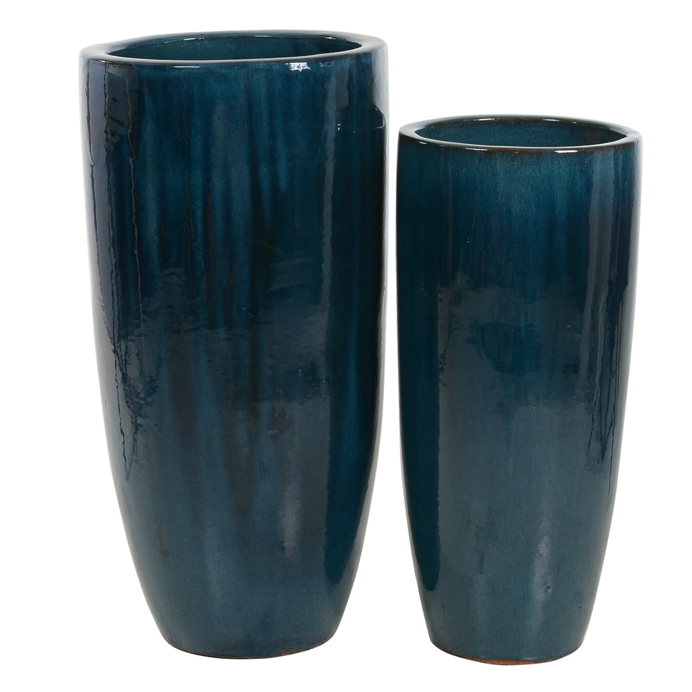 VASO CERAMICA C/2 UNI (AZUL) 80cm