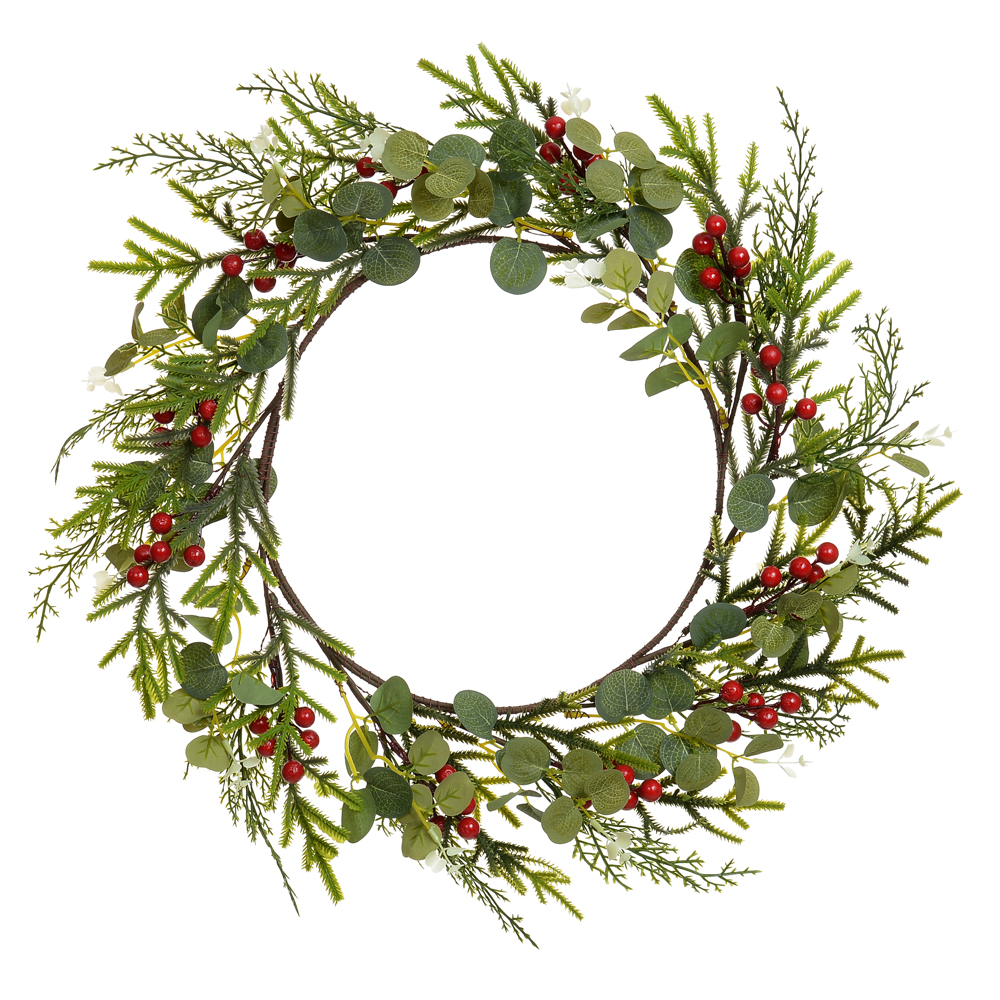 F.GUIRLANDA NATAL C/BERRY (VERMELHO) 55cm