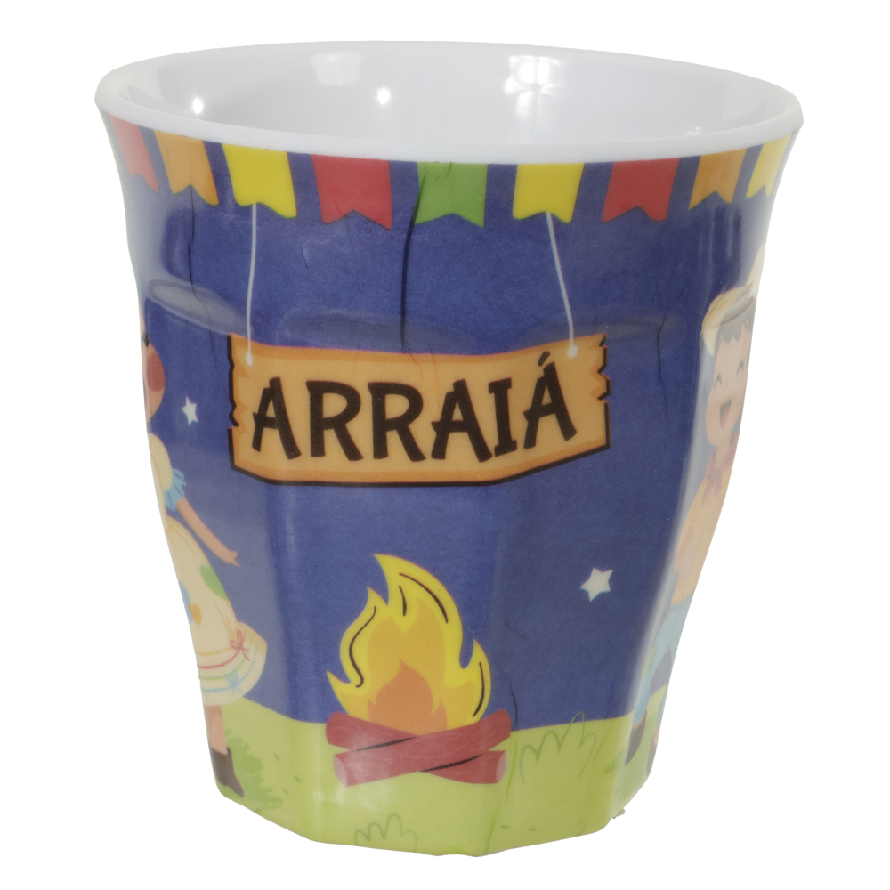 COPO MELAMINA SAO JOAO (COLORIDO) 8,8X8,8X9cm