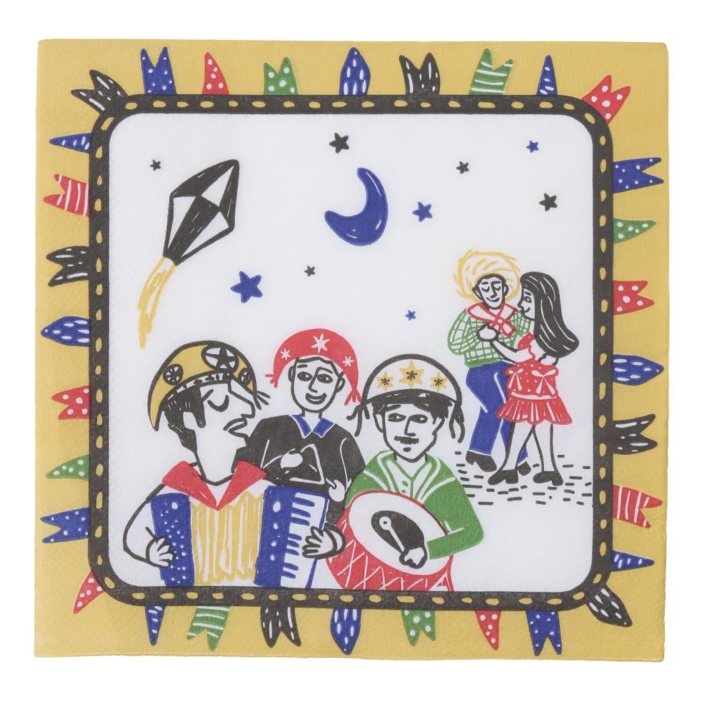 GUARDANAPO PAPEL SAO JOAO FOLHA DUPLA C/20 (COLORIDO) 33X33cm