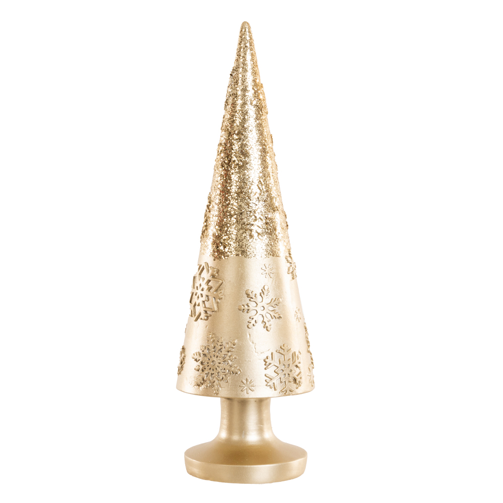 RESINA NATAL ARVORE (DOURADO) 30X9cm