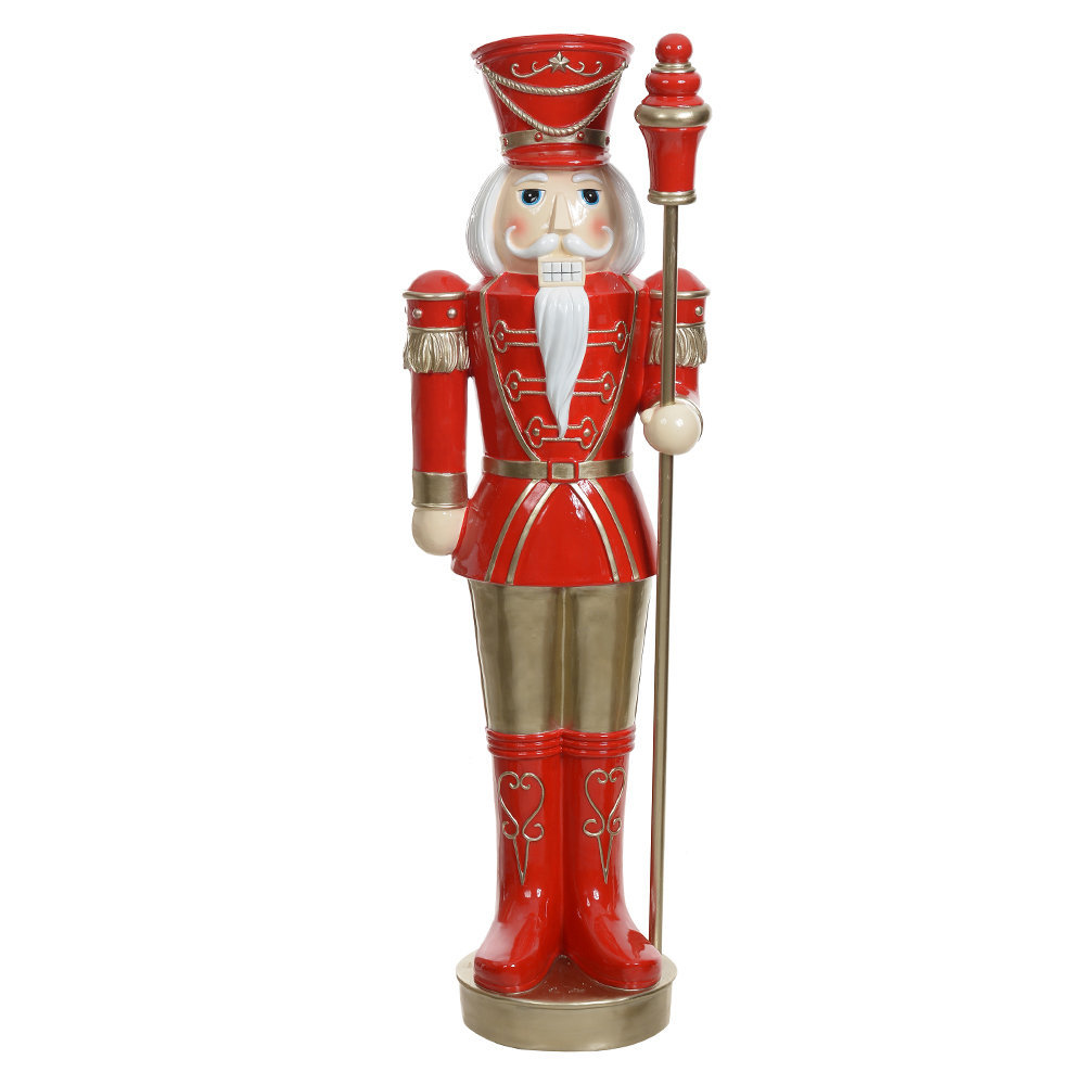 RESINA NATAL QUEBRA NOZES (VERMELHO DOURADO) 1,12mX34X28cm