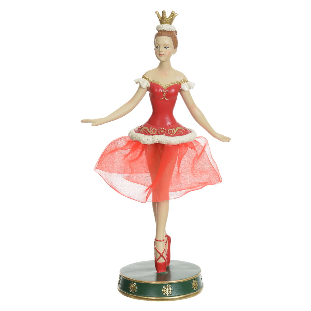 RESINA NATAL BAILARINA (VERMELHO) 23X12,5cm
