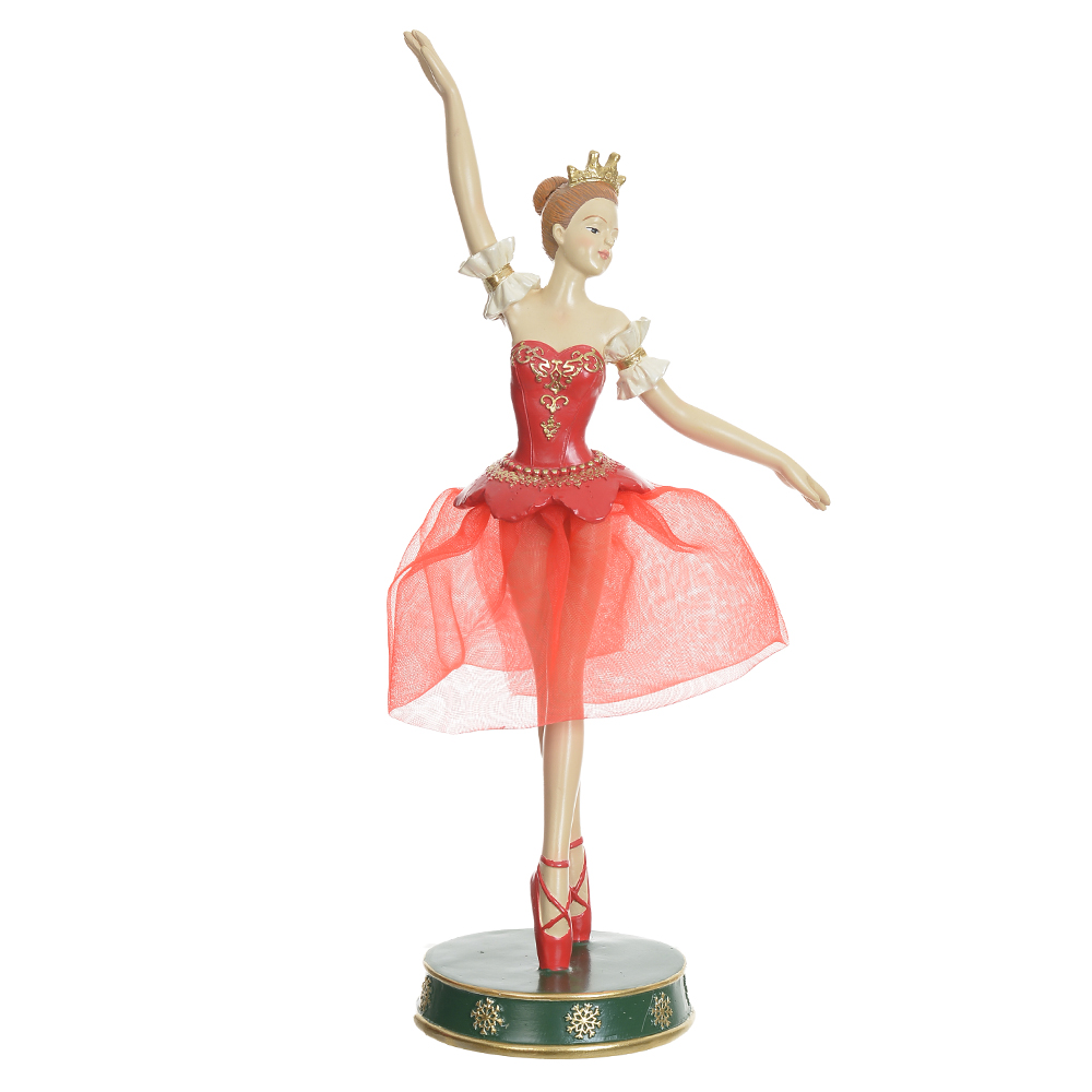 RESINA NATAL BAILARINA (VERMELHO) 25X10,5cm