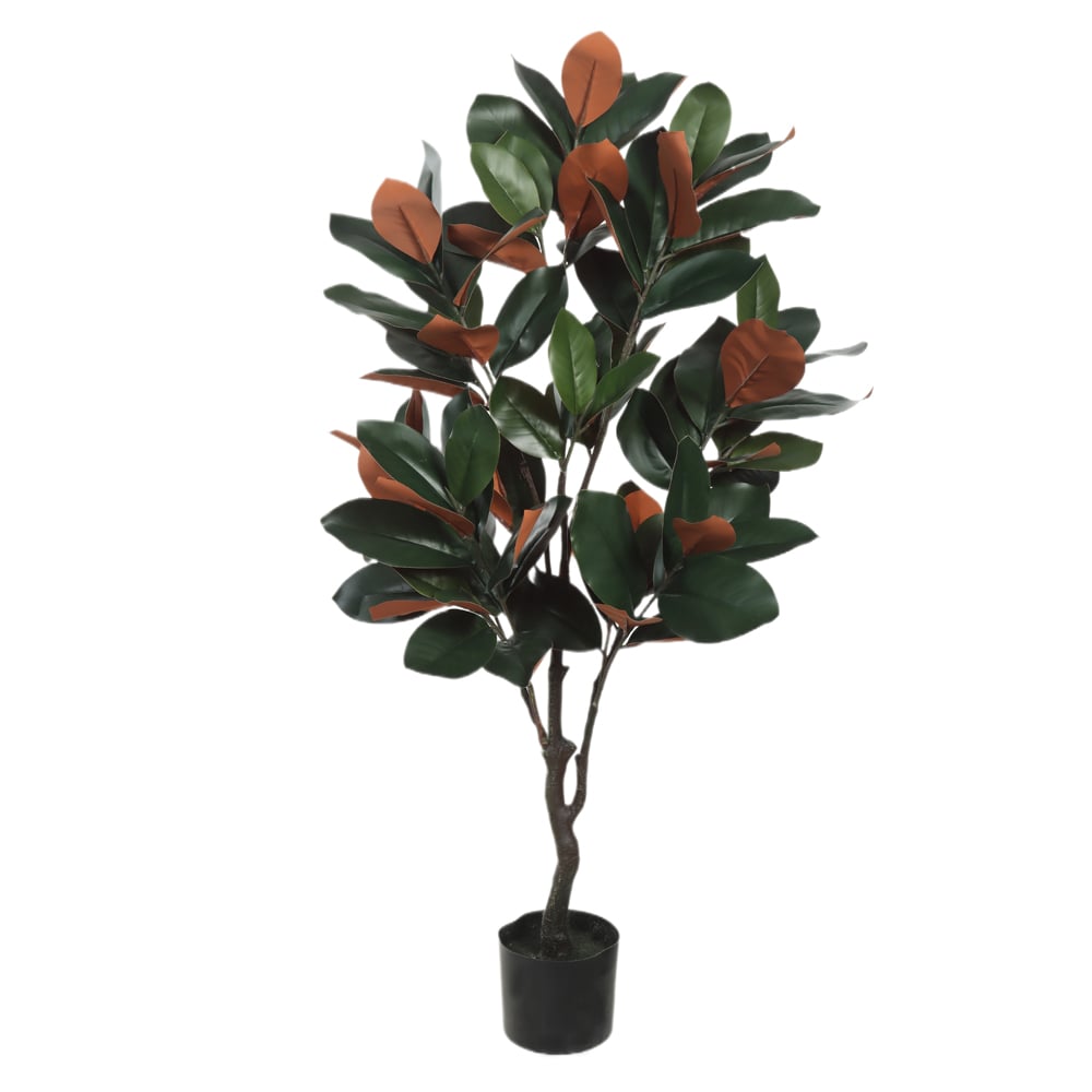 A.FICUS ELASTICA REAL TOQUE C/POTE X84 (VERDE AMARELO) 1,2m