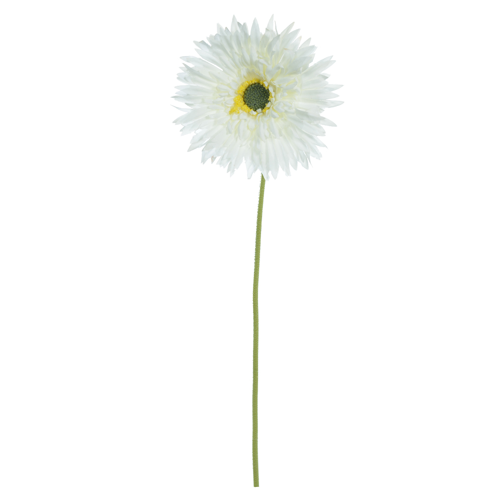 H.GERBERA C/FLOCKED (BRANCO) 45cm