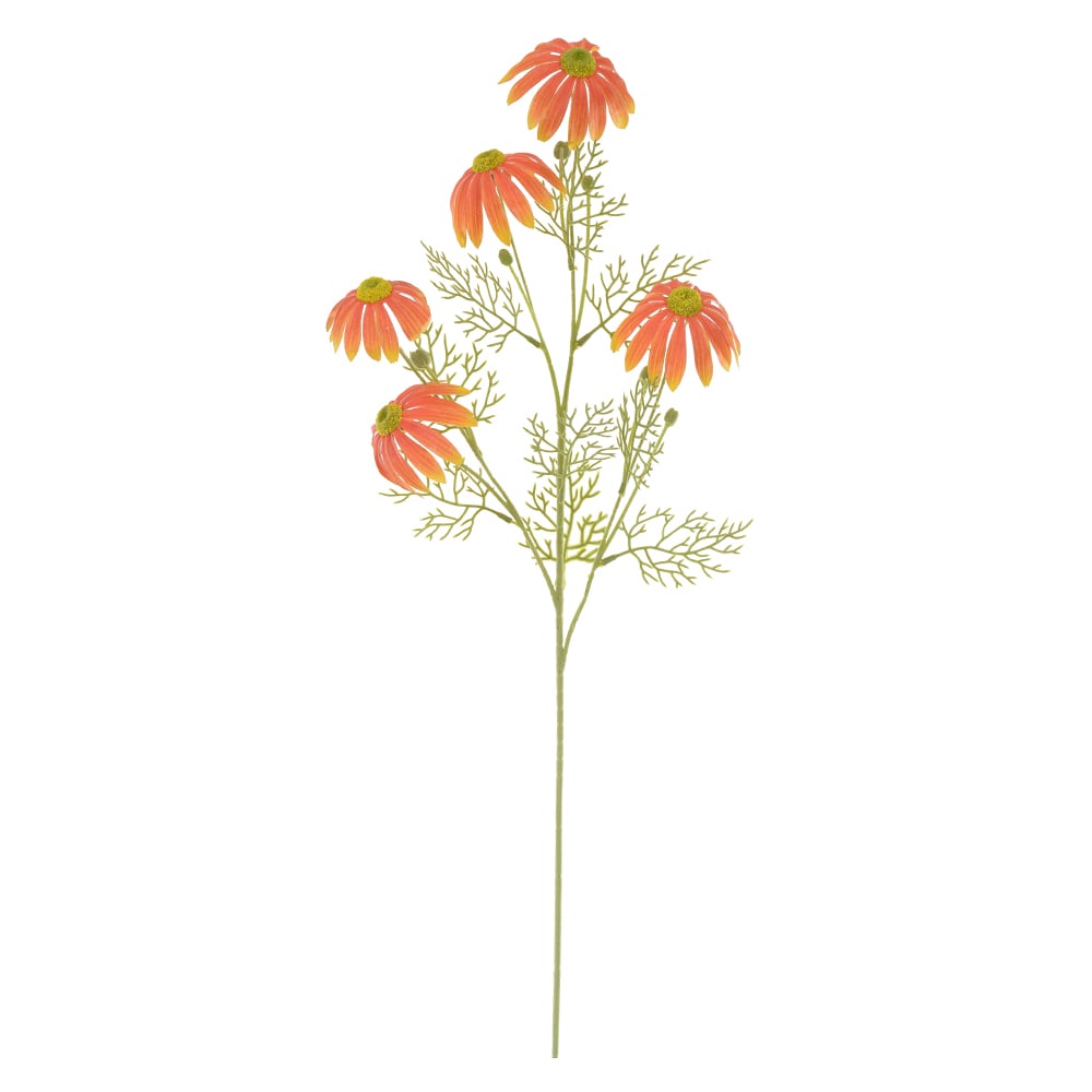 H.FLOR REAL TOQUE C/FLOCKED X5 (LARANJA) 85cm