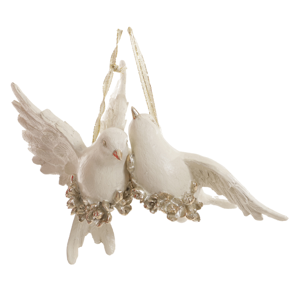 ENFEITE NATAL PASSARO SORTIDO (BRANCO) 12X7,6X12cm