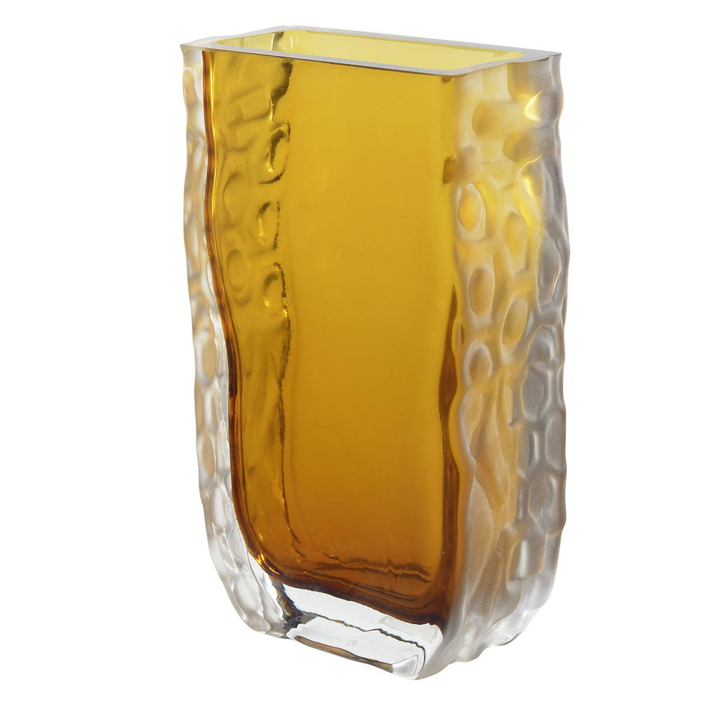 VASO DECOR VIDRO (AMBAR) 24,5X15X7cm