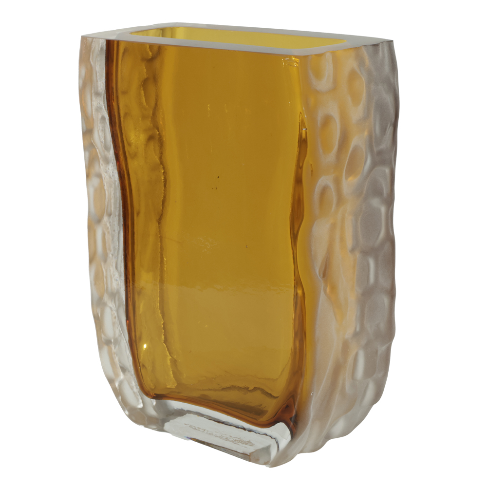 VASO DECOR VIDRO (AMBAR) 20,5X15X7cm
