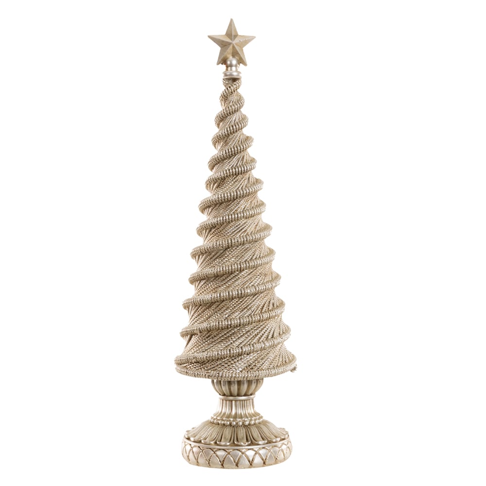 RESINA NATAL ARVORE (DOURADO) 35,5X10,5cm