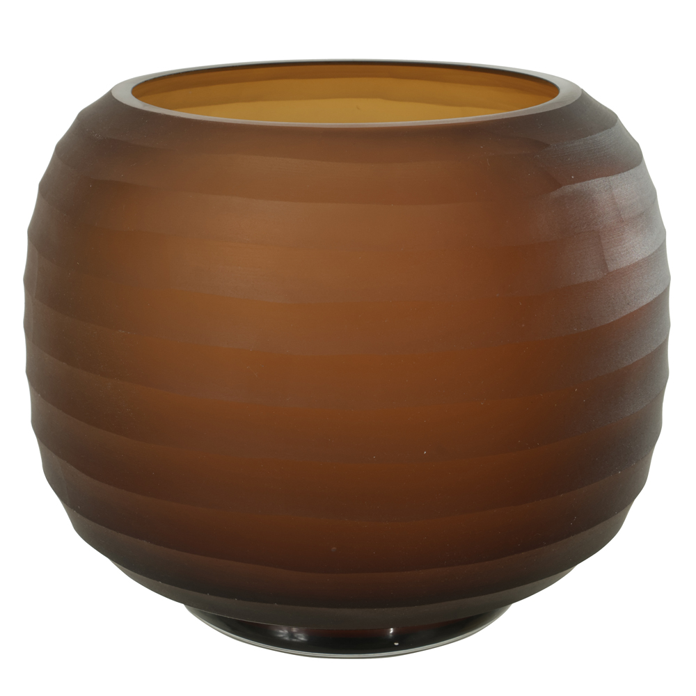 VASO DECOR VIDRO (AMBAR) 19cm 23d