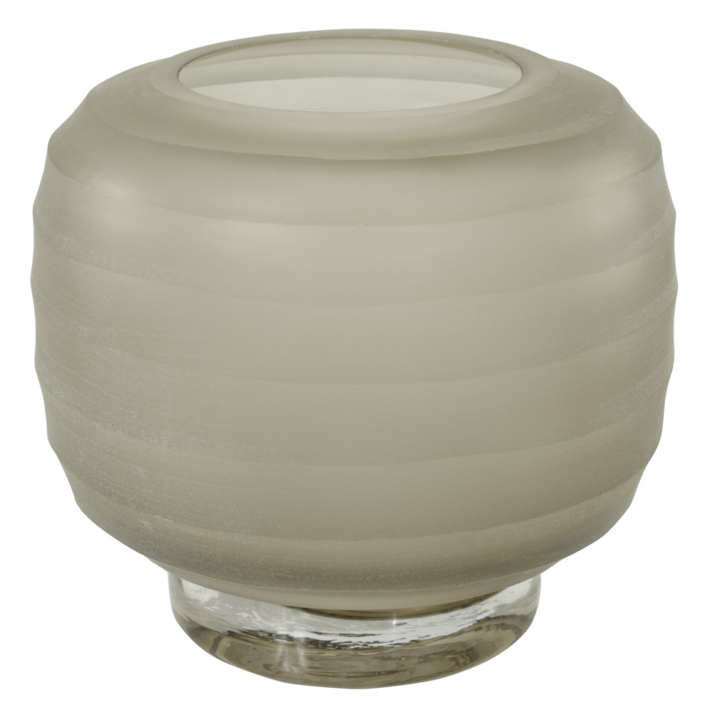 VASO DECOR VIDRO (MARROM CLARO) 14,5cm 16d