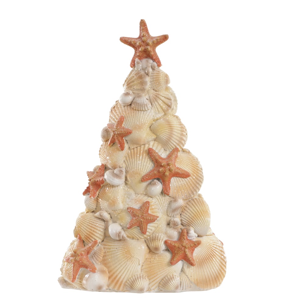 RESINA NATAL ARVORE (CORAL) 32,5X10,5cm