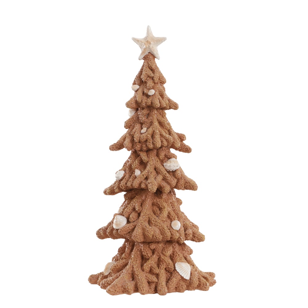 RESINA NATAL ARVORE (CORAL) 33,5X16cm