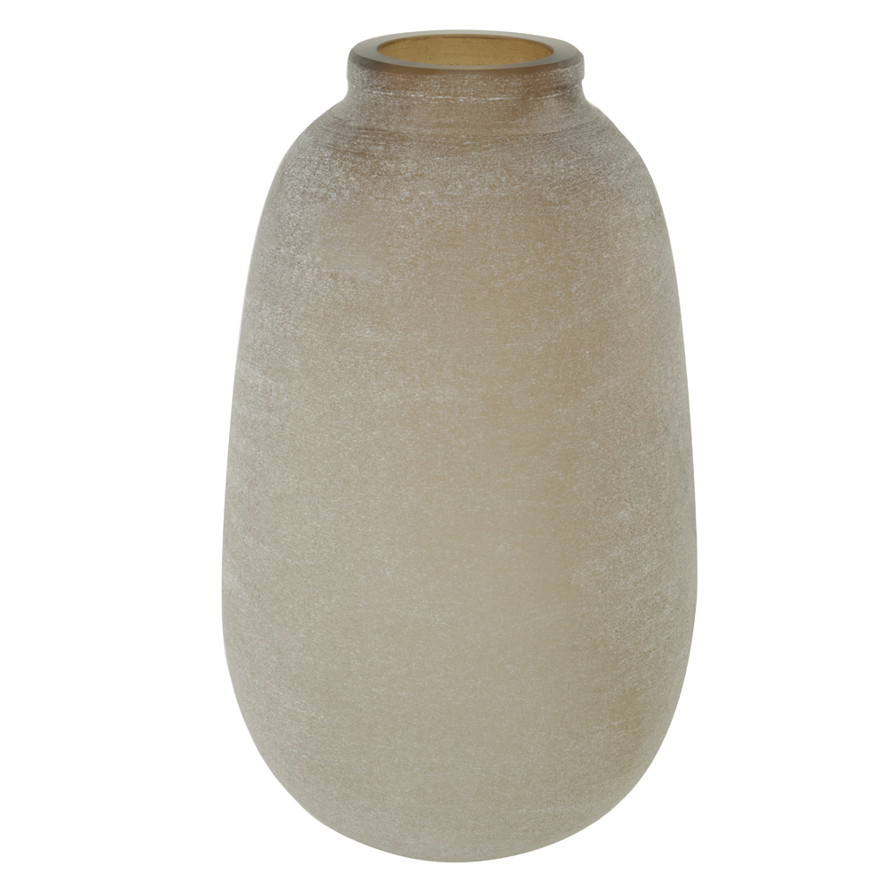 VASO DECOR VIDRO (MARROM FOSCO) 25,5cm 16d