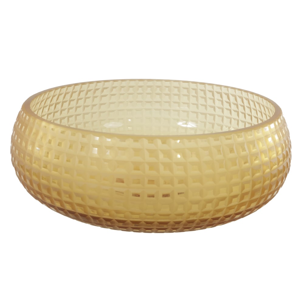 CENTRO DE MESA DECOR VIDRO (AMBAR) 10cm 29,5d