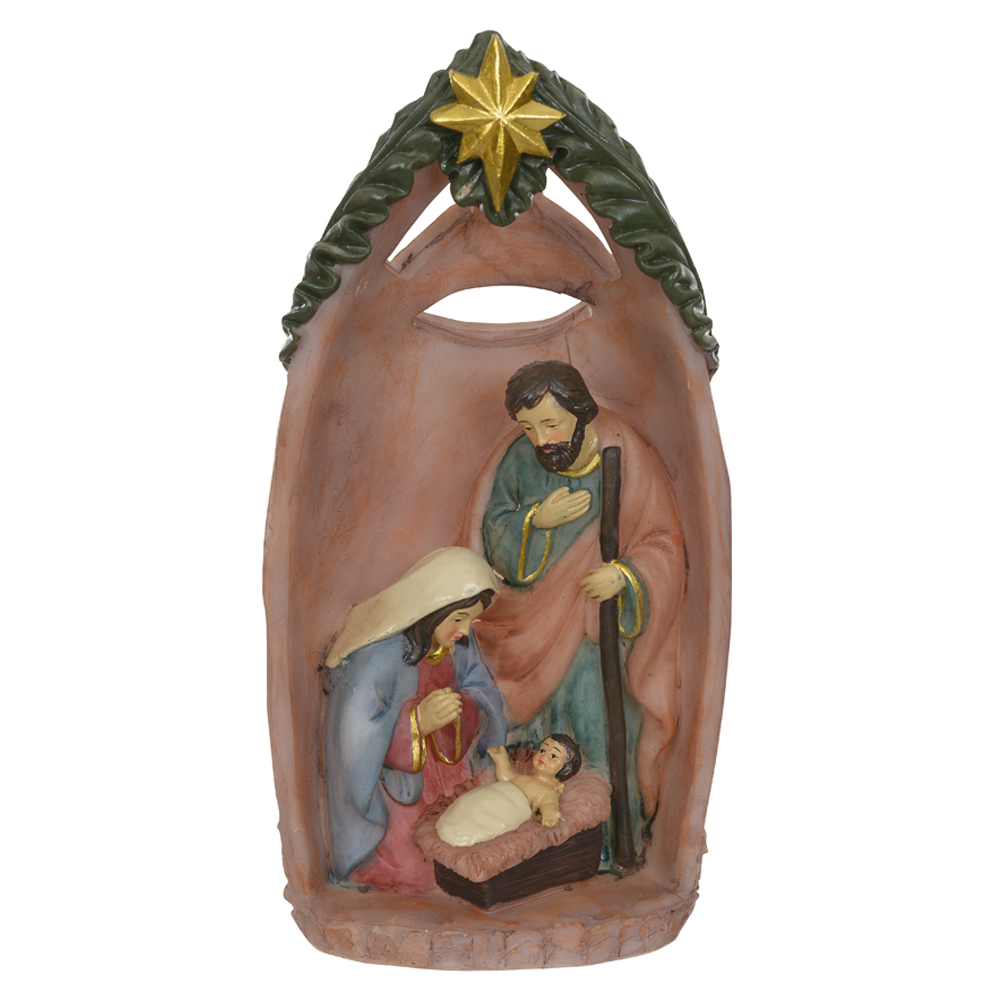 RESINA NATAL SAGRADA FAMILIA (COLORIDO) 18,5X9cm