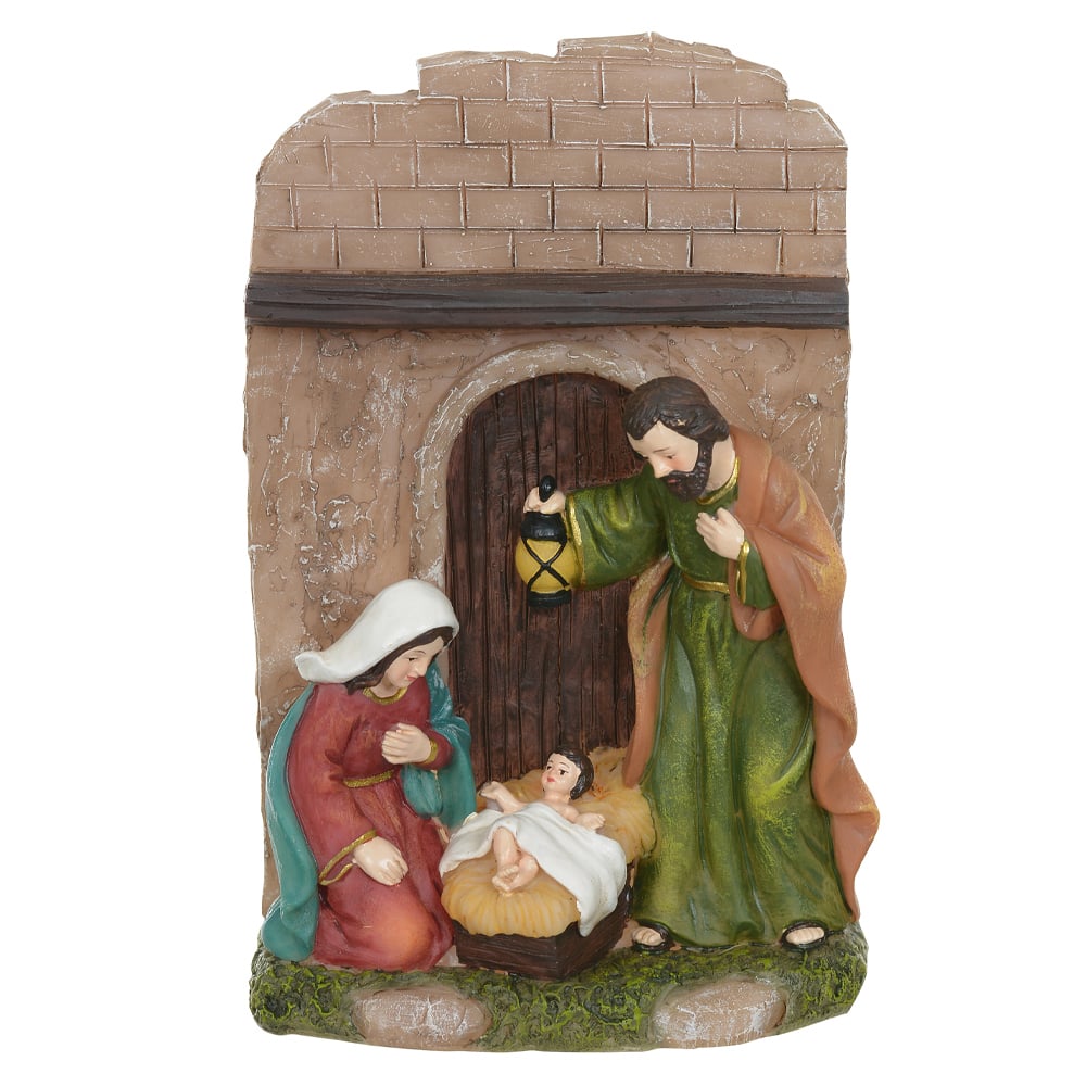 RESINA NATAL SAGRADA FAMILIA (COLORIDO) 17X11cm
