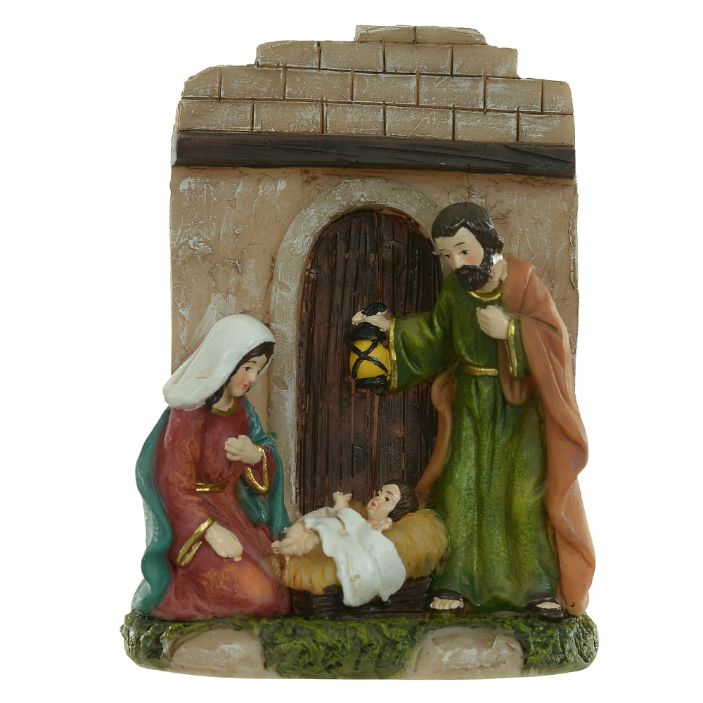 RESINA NATAL SAGRADA FAMILIA (COLORIDO) 12,5X6cm