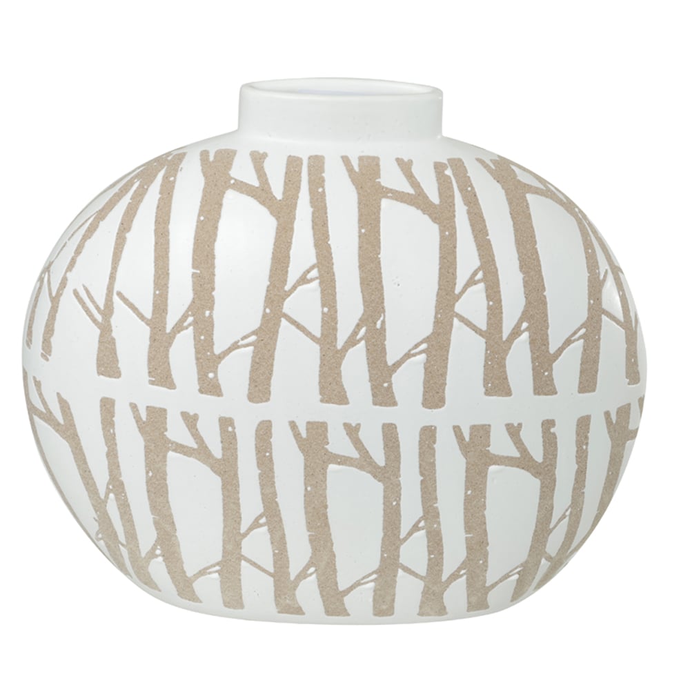VASO DECORATIVO CERAMICA (BRANCO BEGE) 32,5X36,5X14cm