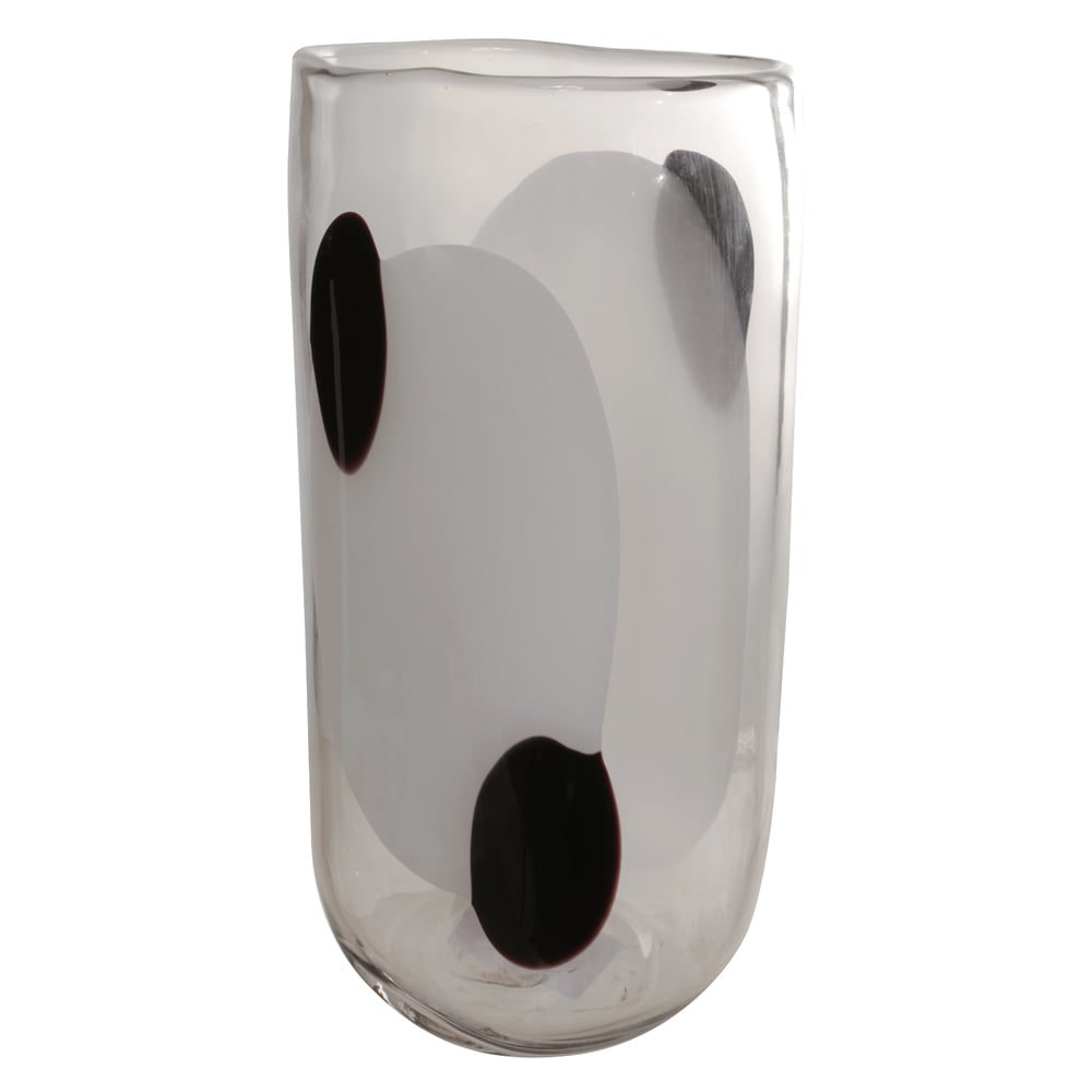VASO DECOR VIDRO (TRANSPARENTE PRETO) 33X16,5X13,5cm