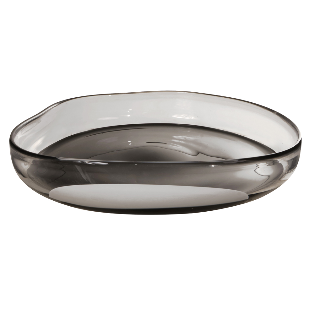 CENTRO DECORATIVO VIDRO (TRANSPARENTE PRETO) 6cm 31,5d